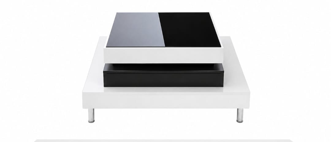 Two-tone black and white coffee table